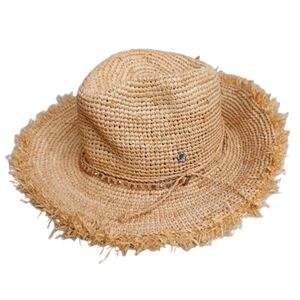 Flora Bella Boho Beach Vacation Western Tropical Raffia Woven Straw Hat